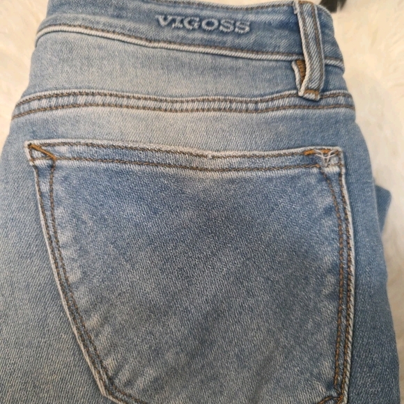 Vigoss Thompson Tomboy Jeans Women 29 Blue Skinny Leg Stretch Denim Light Wash - Picture 6 of 6